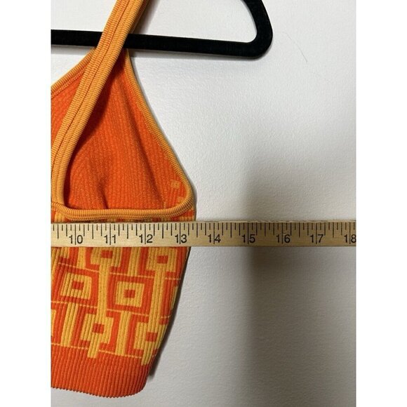 Zara Women's Limitless Contour Collection Orange Seamless Crop Top Size M-L - Picture 5 of 9